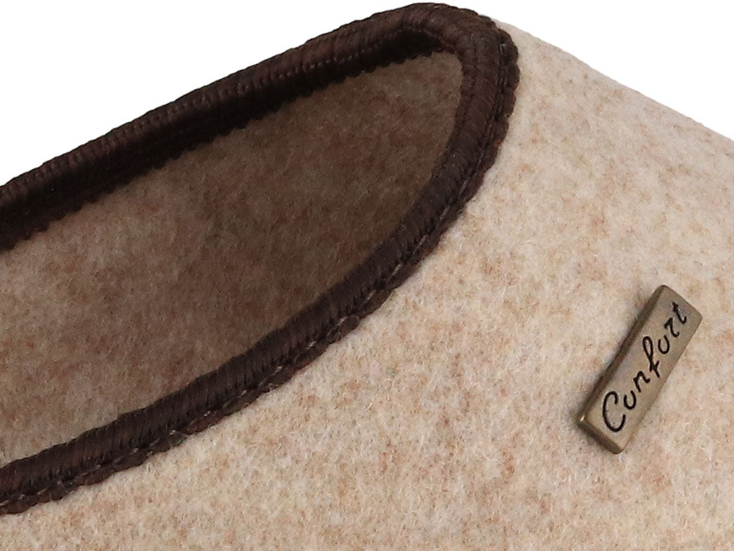 Tuffeln Comfort Vegan Felt Slippers, Beige