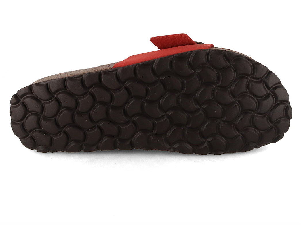 Tuffeln Fehmarn Leather Sandal, Terracotta Red