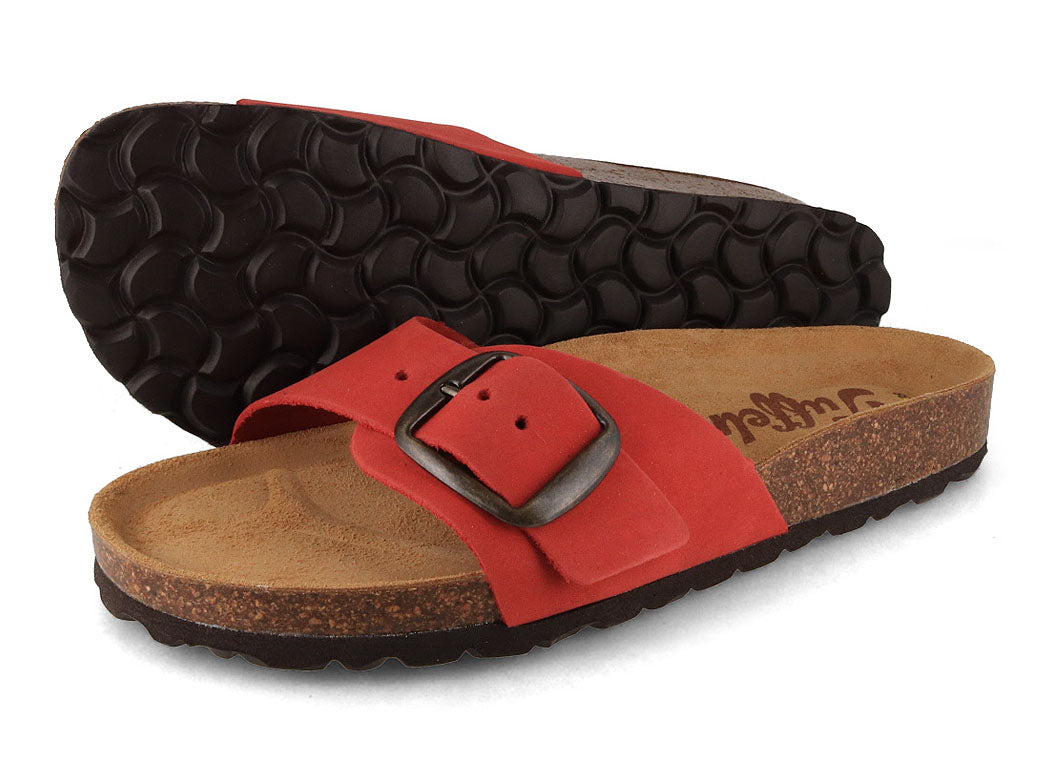 Tuffeln Fehmarn Leather Sandal, Terracotta Red