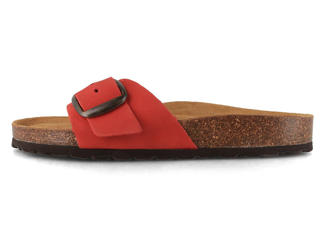 Tuffeln Fehmarn Leather Sandal, Terracotta Red