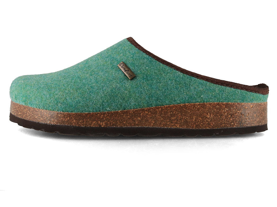 Tuffeln Comfort Vegan Felt Slippers, Green