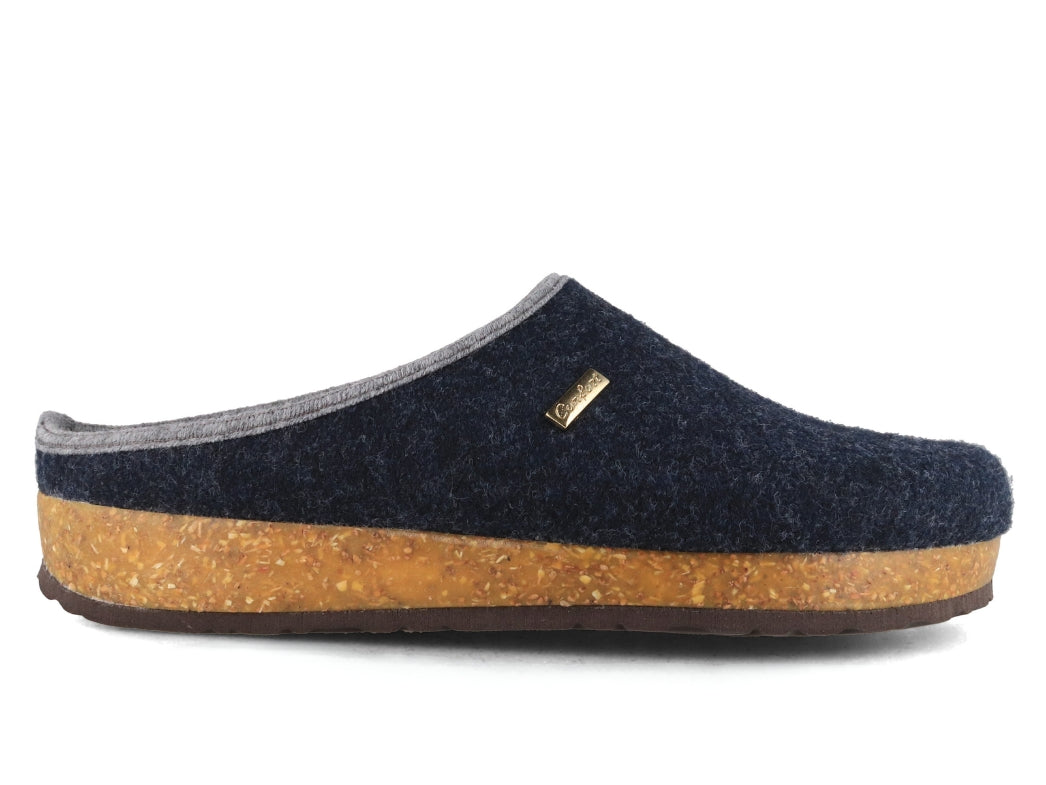 Tuffeln Comfort Vegan Felt Slippers, Dark Blue