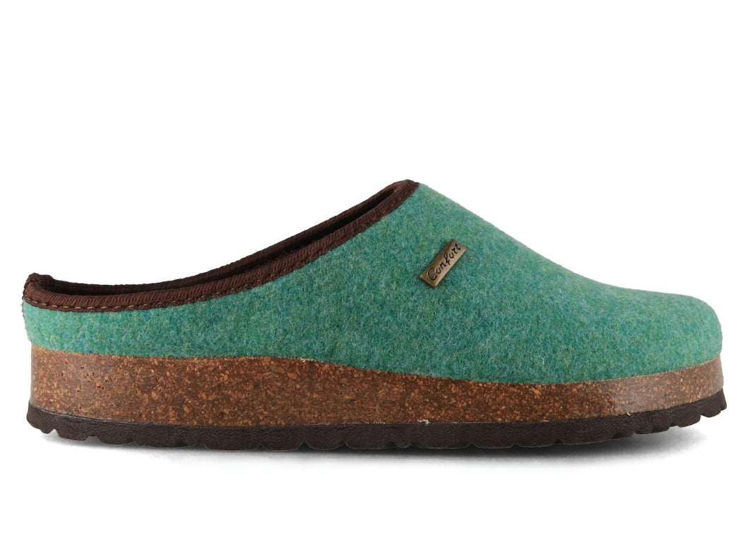 Tuffeln Comfort Vegan Felt Slippers, Green