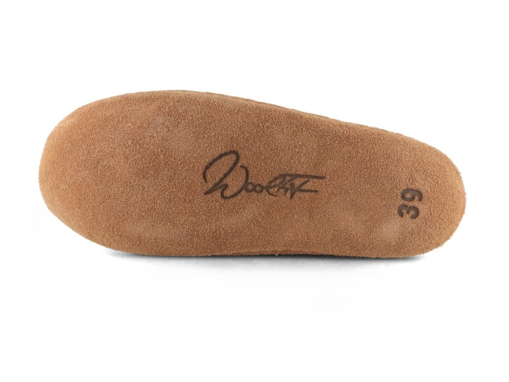 Tundra light felt slippers made of 100% wool, red