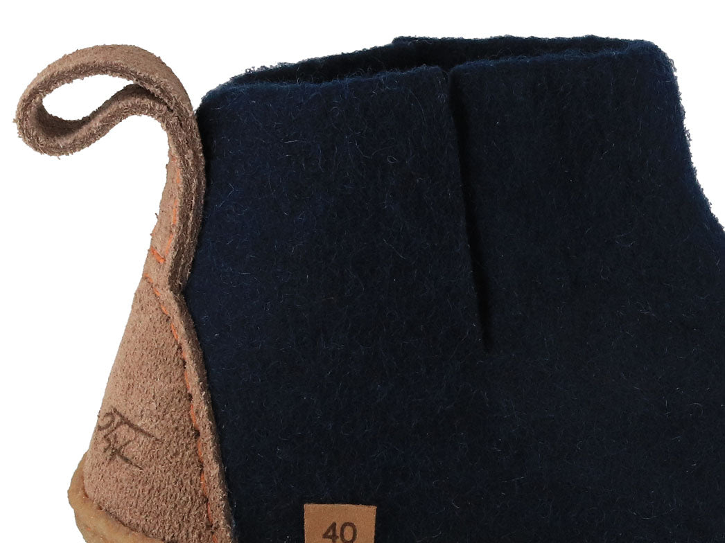 Yeti hut shoes with rubber sole, blue