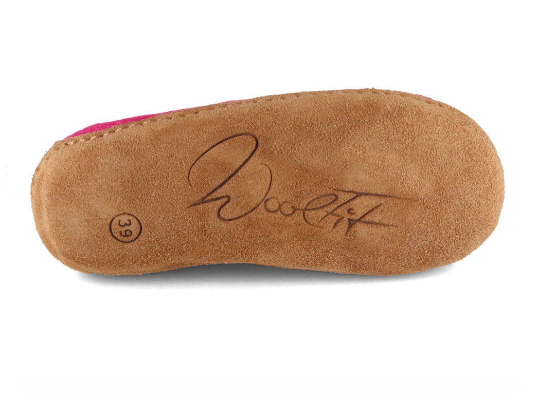 Barfuß-Hausschuh Footprint, pink