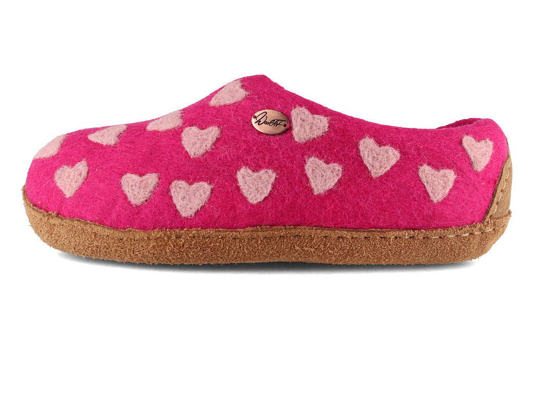 Barfuß-Hausschuh Footprint, pink