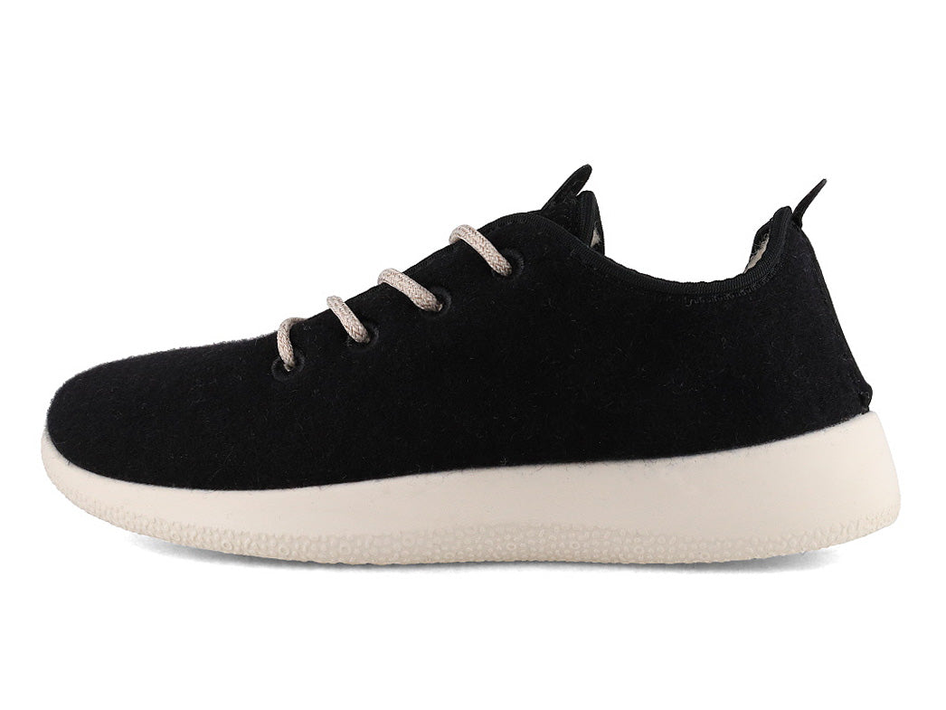 Merino Wool Sneakers - lined, black