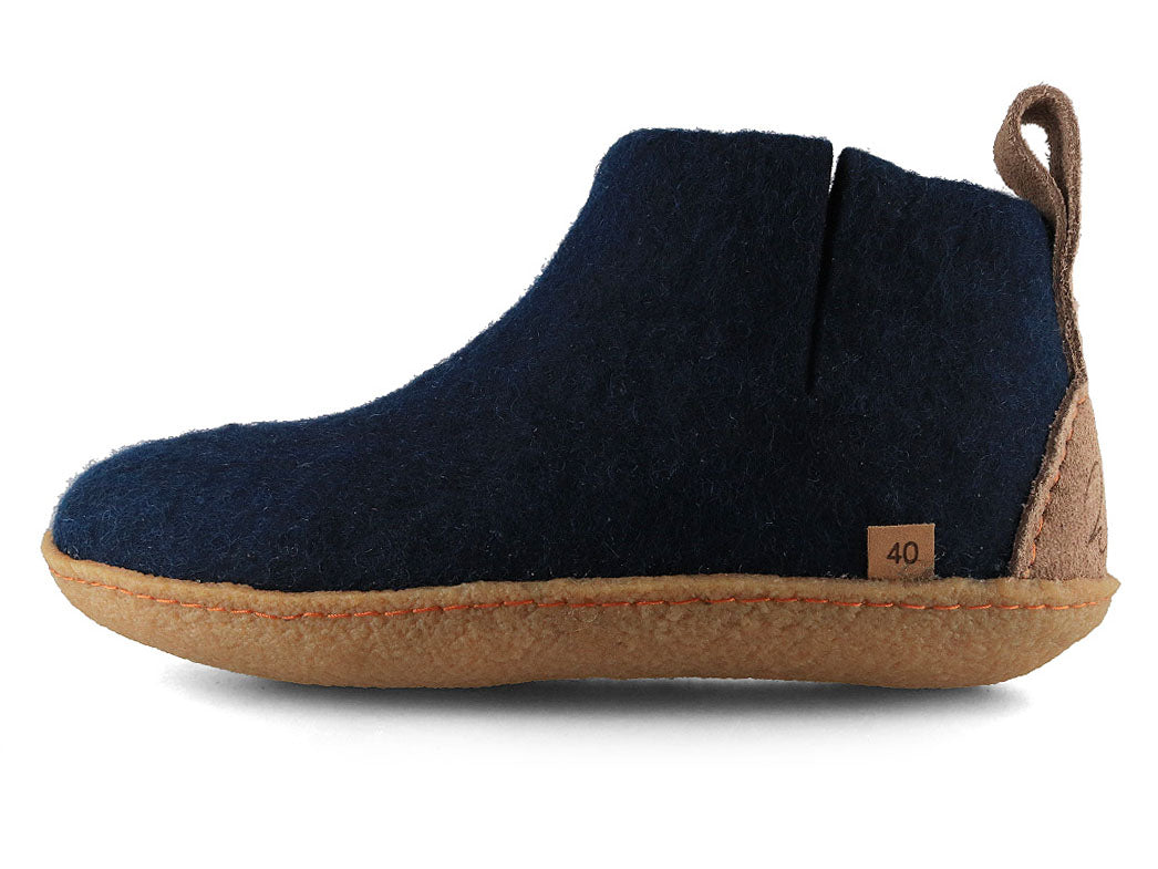 Yeti hut shoes with rubber sole, blue