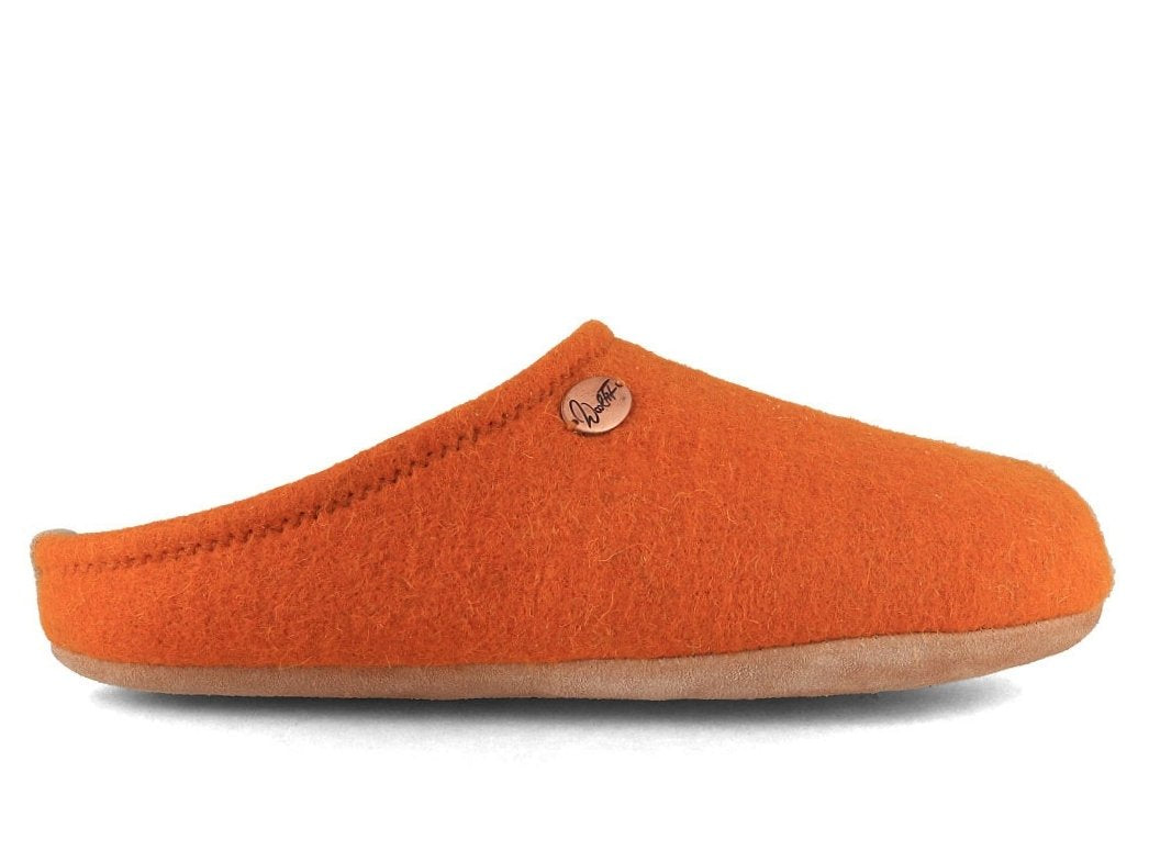 Barefoot Filzpantoffeln mit viel Zehenfreiheit, orange
