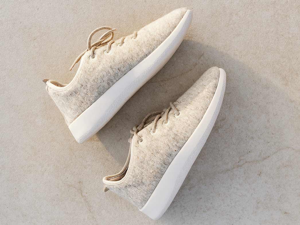 Merino Woll-Sneaker - gefüttert, beige