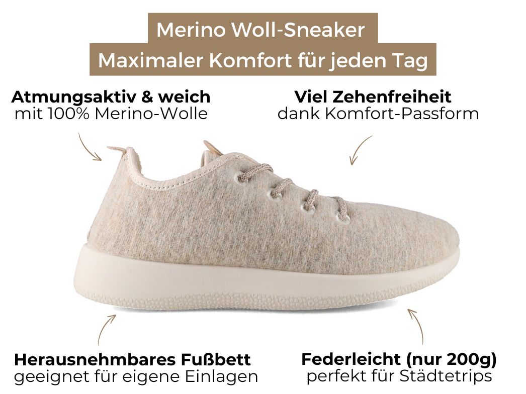 Merino Woll-Sneaker - beige