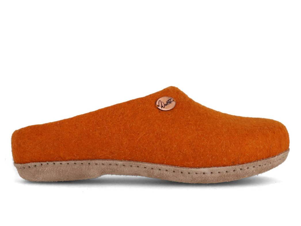 Filzpantoffeln mit Einlagen Classic, orange