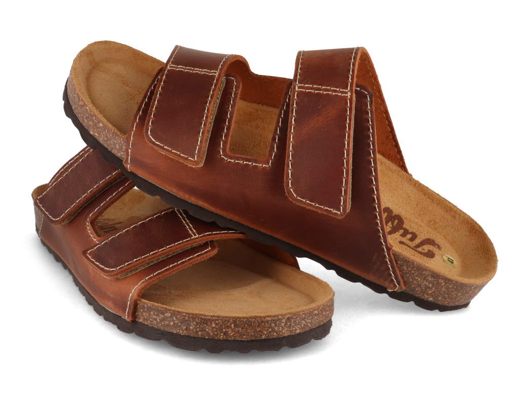 Tuffeln Amrum Leather Sandal, cognac