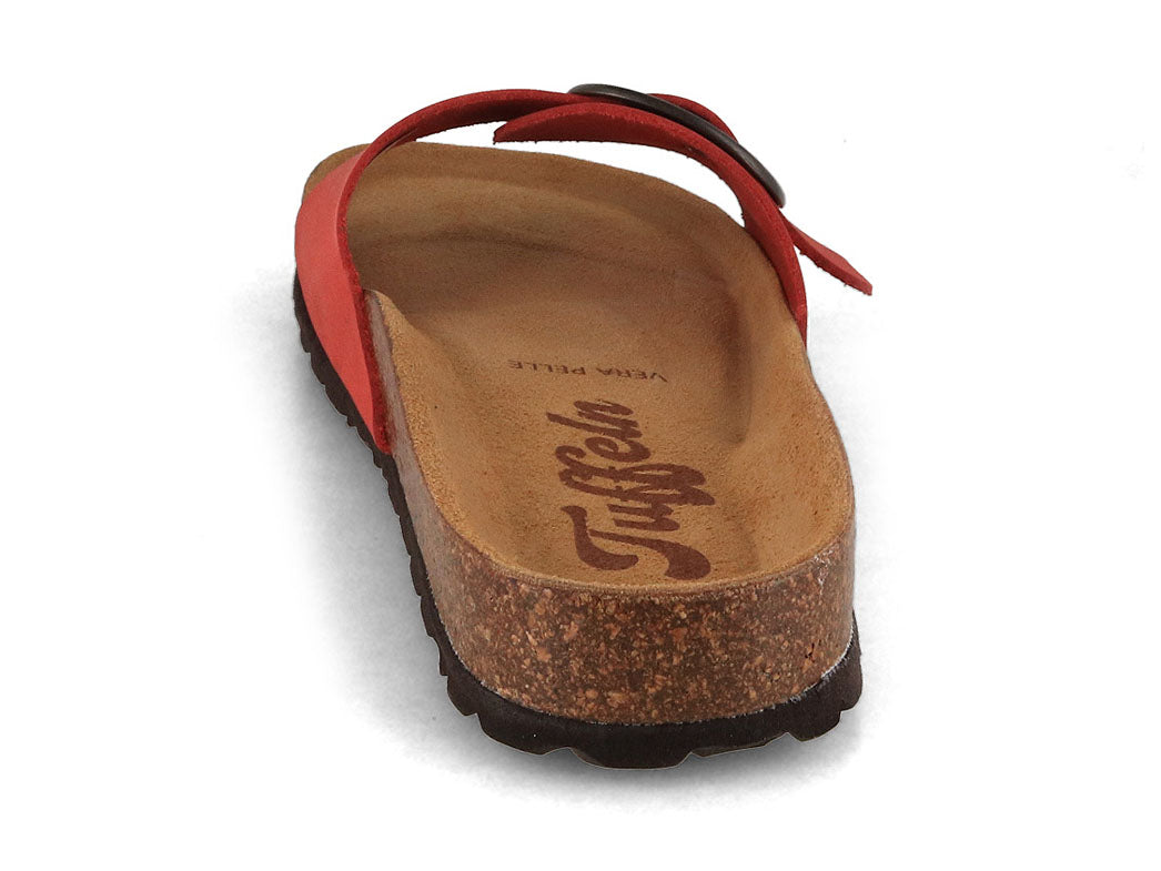 Tuffeln Fehmarn Leather Sandal, Terracotta Red