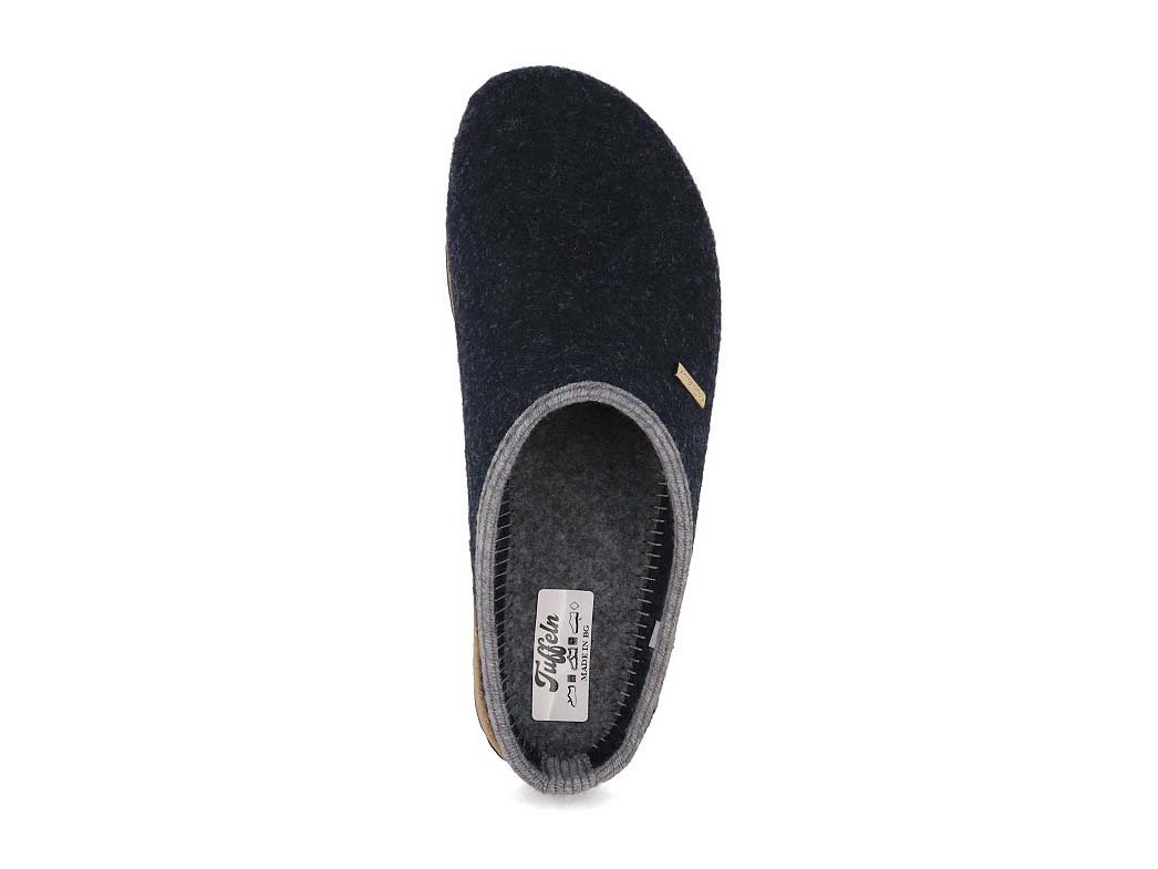 Tuffeln Comfort Vegan Felt Slippers, Dark Blue