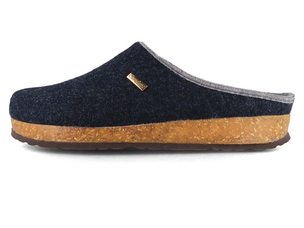 Tuffeln Comfort Vegan Felt Slippers, Dark Blue