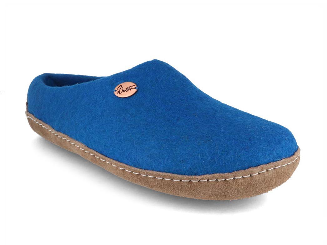 Barfuß-Hausschuh Footprint, blau
