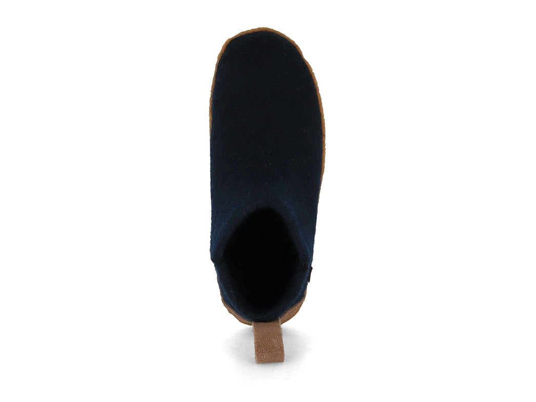 Yeti hut shoes with rubber sole, blue