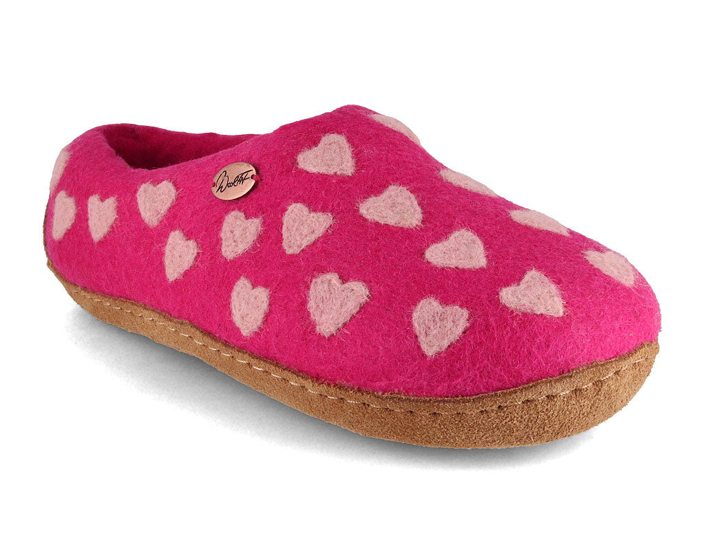 Barfuß-Hausschuh Footprint, pink
