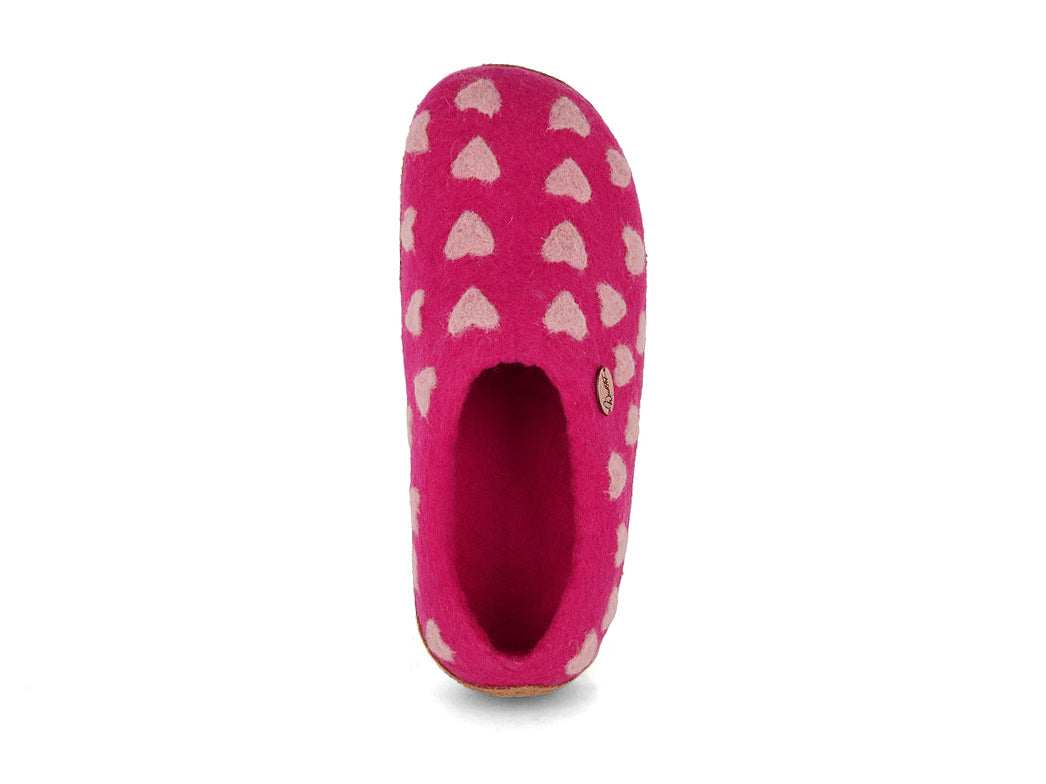 Barfuß-Hausschuh Footprint, pink