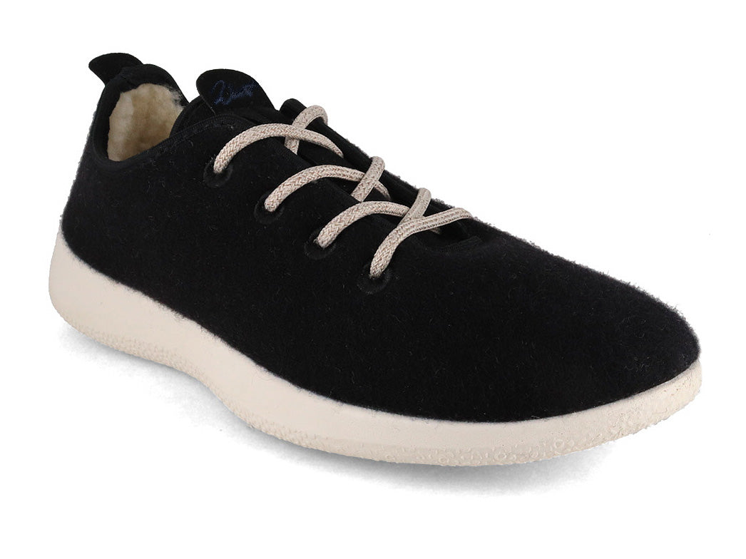 Merino Wool Sneakers - lined, black