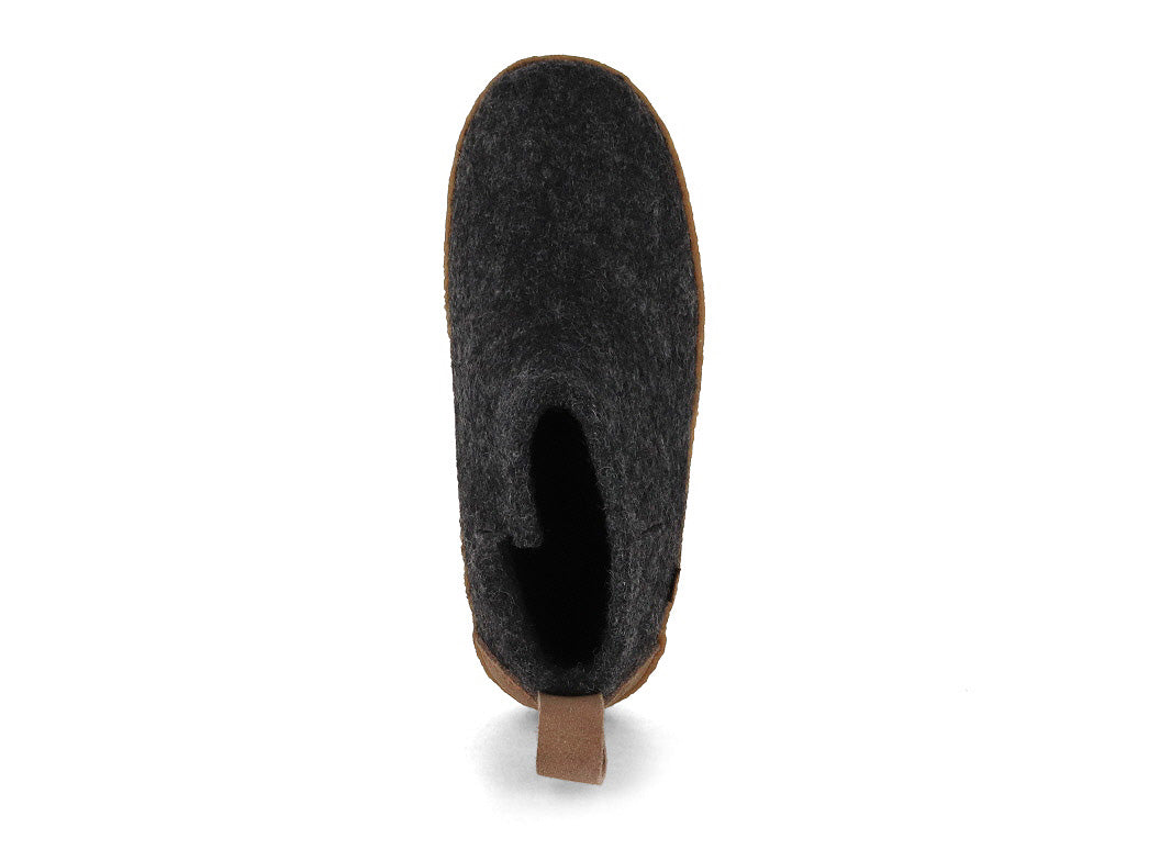 Hüttenschuhe mit Gummisohle Yeti, graphit