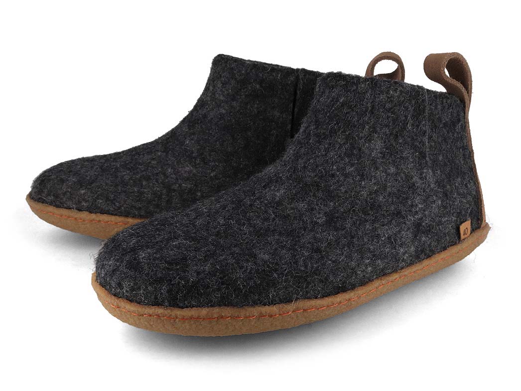 Hüttenschuhe mit Gummisohle Yeti, graphit
