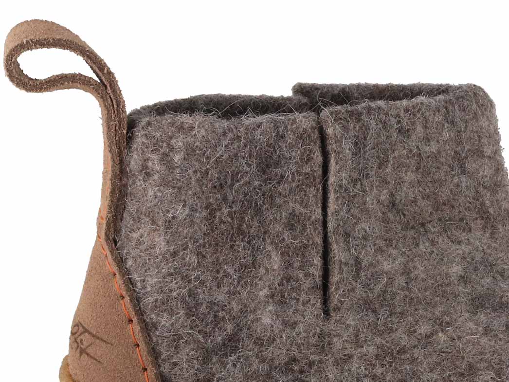Slippers with rubber sole Yeti, stone grey