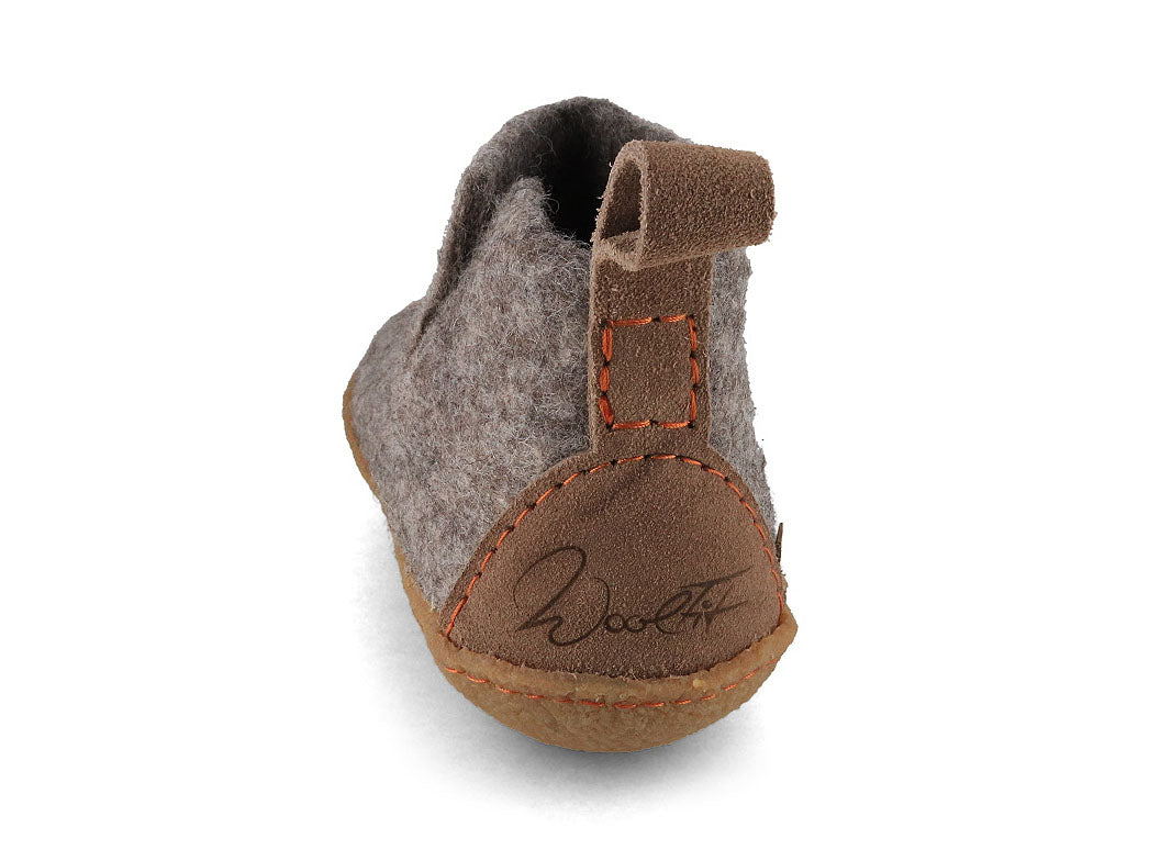 Slippers with rubber sole Yeti, stone grey