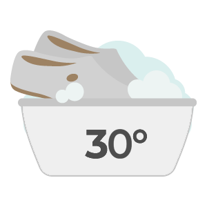 Handwäsche oder bei 30 Grad im Wollwaschgang waschbar Icon